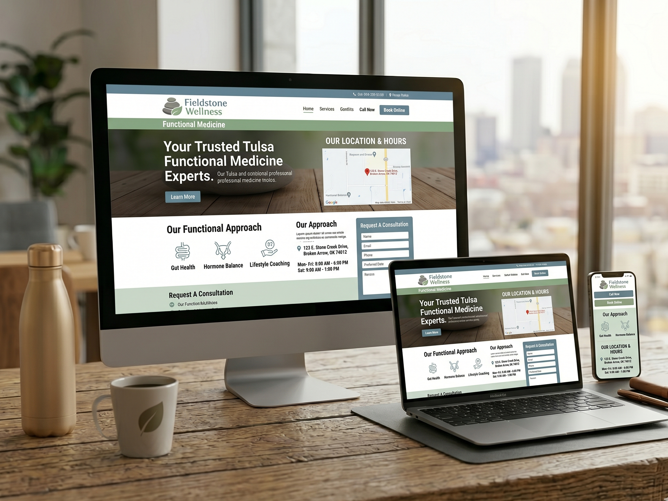 Fieldstone Wellness website mockup