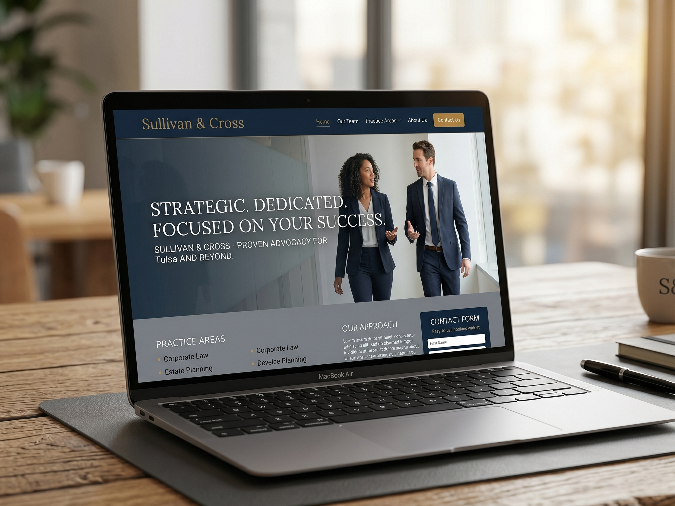 Sullivan and Cross website mockup